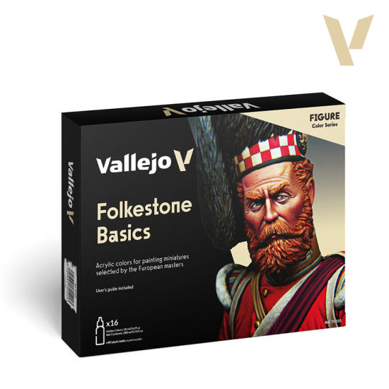 Vallejo 70.101 – Folkstone Basics Set | Zestaw Farbek Modelarskich 16x17 ml